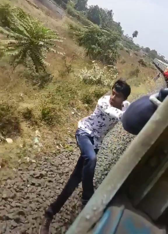 Man Falls of Moving Train While Making TikTok Video