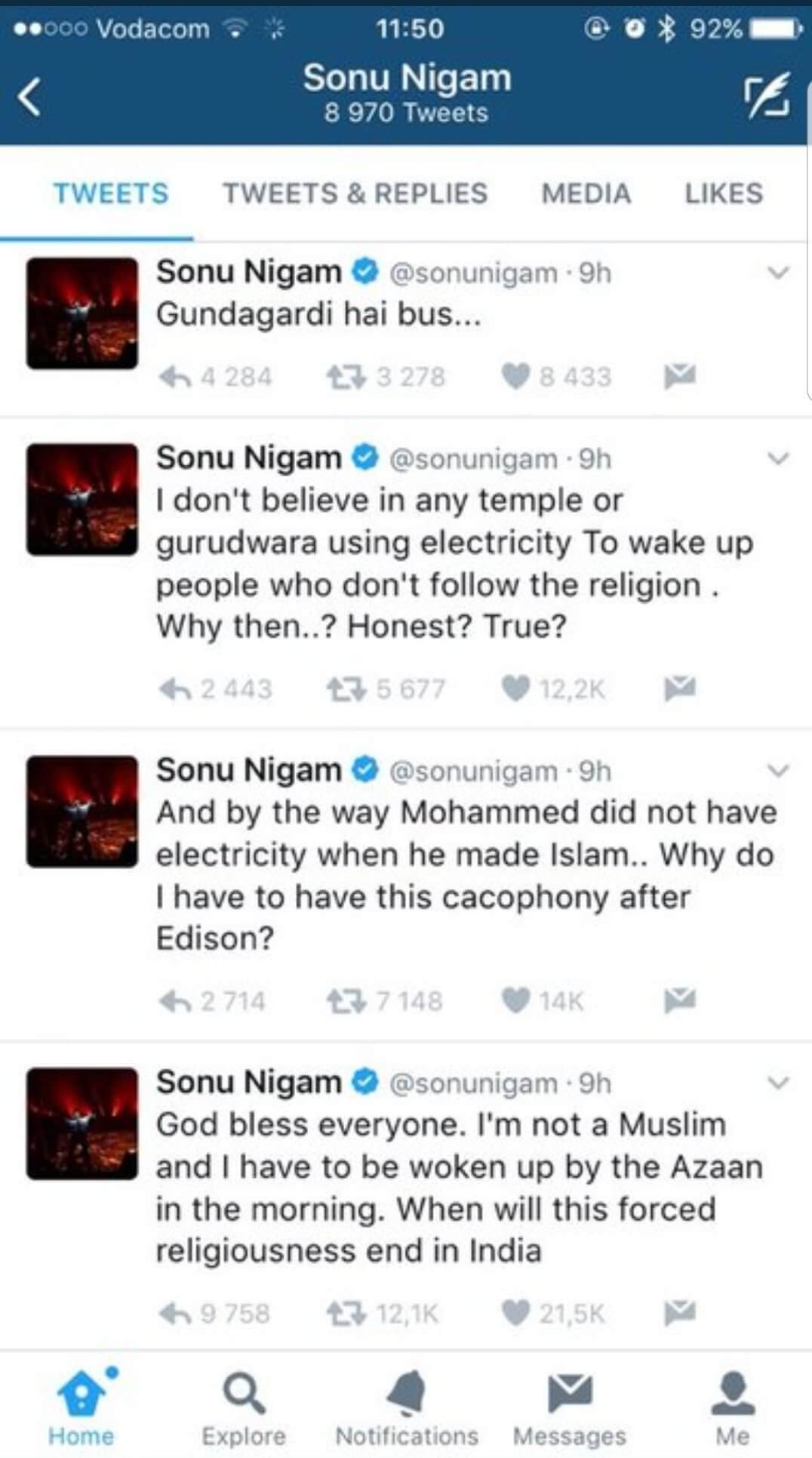 Sonu Nigam Twitter Delete