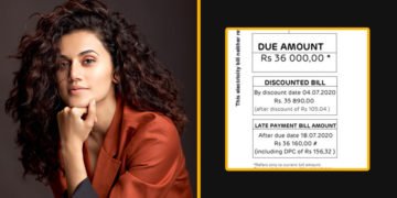 Tapsee Pannu Shocked to See her Huge Electricity Bill