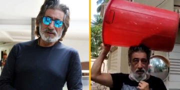 Shakti Kapoor going to buy liquor carrying a drum